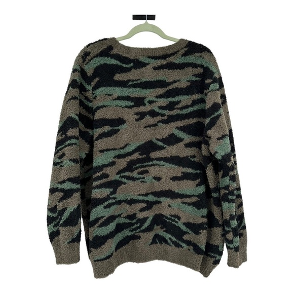 Barefoot Dreams Cozy Chic Camo Printed Chunky Sweater size 2XL - Picture 2 of 4